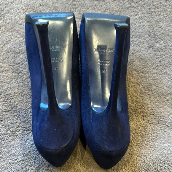 Yves Saint Laurent Blue Stiletto Heels - Authentic - Picture 5 of 8